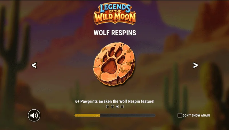 Legends of the Wild Moon - màn hình chính với cuộn